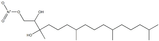 Nitric acid 2,3-dihydroxy-3,7,11,15-tetramethylhexadecyl ester Struktur
