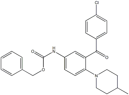 N-[3-(4-Chlorobenzoyl)-4-(4-methyl-1-piperidinyl)phenyl]carbamic acid benzyl ester Struktur
