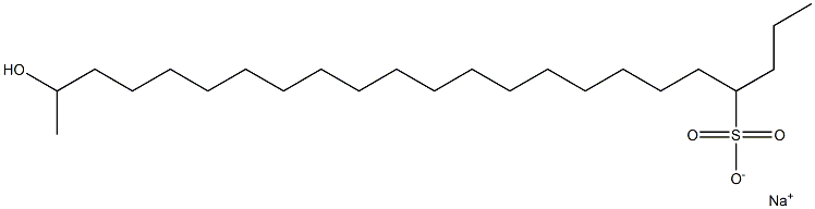 22-Hydroxytricosane-4-sulfonic acid sodium salt Struktur