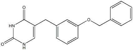 5-[3-(Benzyloxy)benzyl]uracil Struktur