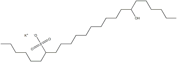 18-Hydroxytetracosane-7-sulfonic acid potassium salt Struktur