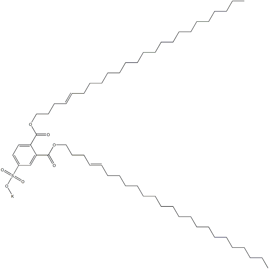 4-(Potassiosulfo)phthalic acid di(4-tetracosenyl) ester Struktur