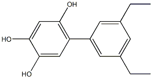 5-(3,5-Diethylphenyl)benzene-1,2,4-triol Struktur