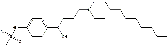 4-(N-Ethyldecylamino)-1-(4-methylsulfonylaminophenyl)-1-butanol Struktur