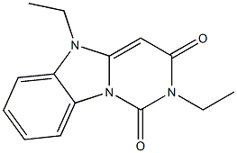 2,5-Diethylpyrimido[1,6-a]benzimidazole-1,3(2H,5H)-dione Struktur