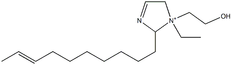 2-(8-Decenyl)-1-ethyl-1-(2-hydroxyethyl)-3-imidazoline-1-ium Struktur