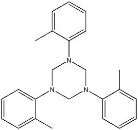 Hexahydro-1,3,5-tris(2-methylphenyl)-1,3,5-triazine Struktur