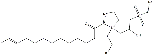 1-(2-Hydroxyethyl)-1-[2-hydroxy-3-(sodiooxysulfonyl)propyl]-2-(11-tridecenoyl)-2-imidazoline-1-ium Struktur