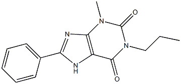 3-Methyl-1-propyl-8-phenylxanthine Struktur