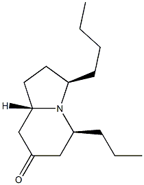 (3R,5S,8aS)-3-Butyl-5-propyl-1,2,3,5,6,8a-hexahydroindolizin-7(8H)-one Struktur
