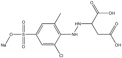 2-[2-[4-(Sodiosulfo)-2-chloro-6-methylphenyl]hydrazino]succinic acid Struktur