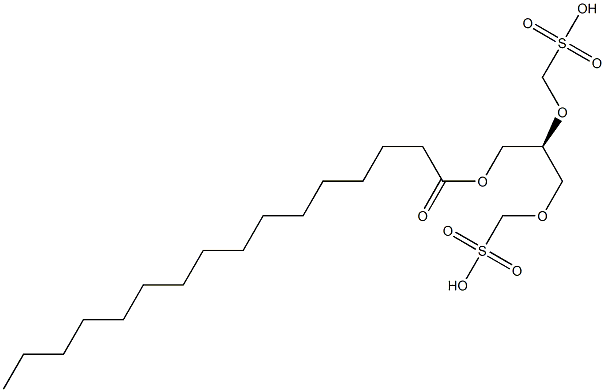 [R,(+)]-1-O-Palmitoyl-L-glycerol 2,3-di(methanesulfonate) Struktur