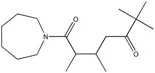 1-[(Hexahydro-1H-azepin)-1-yl]-2,3,6,6-tetramethyl-1,5-heptanedione Struktur