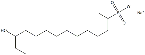 12-Hydroxytetradecane-2-sulfonic acid sodium salt Struktur