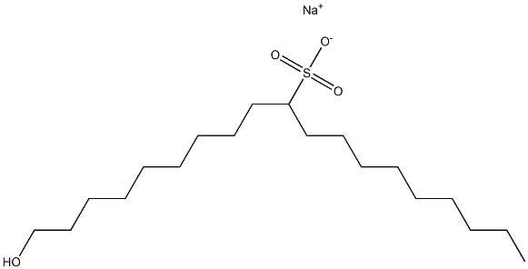 1-Hydroxynonadecane-10-sulfonic acid sodium salt Struktur
