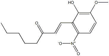 1-(2-Hydroxy-3-methoxy-6-nitrophenyl)-1-octen-3-one Struktur