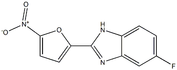 5-Fluoro-2-(5-nitro-2-furanyl)-1H-benzimidazole Struktur
