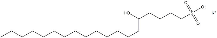 5-Hydroxynonadecane-1-sulfonic acid potassium salt Struktur