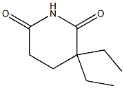 3,3-Diethyl-2,6-piperidinedione Struktur