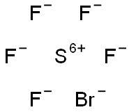 Sulfur(VI) bromide pentafluoride Struktur