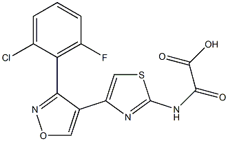 N-[4-[3-(2-Chloro-6-fluorophenyl)-4-isoxazolyl]-2-thiazolyl]oxamidic acid Struktur