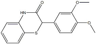 2-(3,4-Dimethoxyphenyl)-2H-1,4-benzothiazin-3(4H)-one Struktur