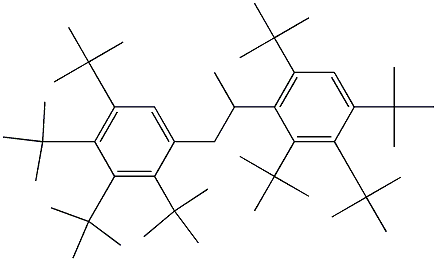 1-(2,3,4,5-Tetra-tert-butylphenyl)-2-(2,3,4,6-tetra-tert-butylphenyl)propane Struktur