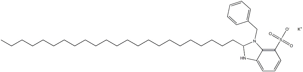 1-Benzyl-2,3-dihydro-2-tricosyl-1H-benzimidazole-7-sulfonic acid potassium salt Struktur