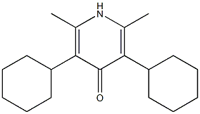 2,6-Dimethyl-3,5-dicyclohexylpyridin-4(1H)-one Struktur