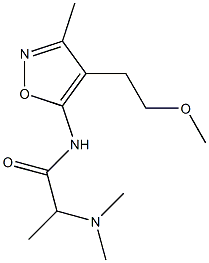 2-(Dimethylamino)-N-[4-(2-methoxyethyl)-3-methyl-5-isoxazolyl]propionamide Struktur