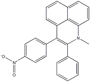 1-Methyl-2-phenyl-3-(p-nitrophenyl)-1H-benzo[de]quinoline Struktur