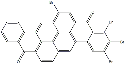 1,2,3,14-Tetrabromo-8,16-pyranthrenedione Struktur