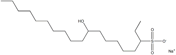 9-Hydroxynonadecane-3-sulfonic acid sodium salt Struktur