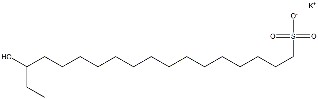 16-Hydroxyoctadecane-1-sulfonic acid potassium salt Struktur