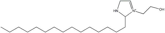 1-(2-Hydroxyethyl)-2-pentadecyl-3,4-dihydro-2H-imidazol-1-ium Struktur