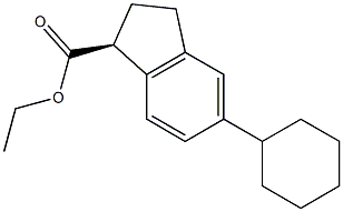 (S)-5-Cyclohexylindane-1-carboxylic acid ethyl ester Struktur