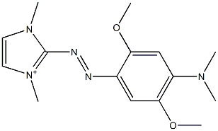 2-[[4-(Dimethylamino)-2,5-dimethoxyphenyl]azo]-1,3-dimethyl-1H-imidazol-3-ium Struktur