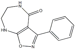 3-Phenyl-5,6,7,8-tetrahydro-4H-isoxazolo[5,4-e][1,4]diazepin-4-one Struktur