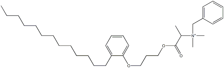 N,N-Dimethyl-N-benzyl-N-[1-[[3-(2-tridecylphenyloxy)propyl]oxycarbonyl]ethyl]aminium Struktur