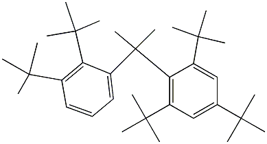 2-(2,4,6-Tri-tert-butylphenyl)-2-(2,3-di-tert-butylphenyl)propane Struktur