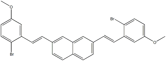 2,7-Bis[2-(2-bromo-5-methoxyphenyl)ethenyl]naphthalene Struktur