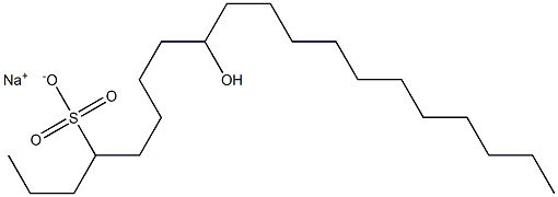 9-Hydroxyicosane-4-sulfonic acid sodium salt Struktur