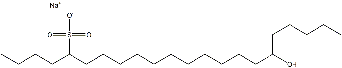 17-Hydroxydocosane-5-sulfonic acid sodium salt Struktur