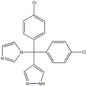 4-[Bis(4-chlorophenyl)(1H-imidazol-1-yl)methyl]-1H-pyrazole Struktur