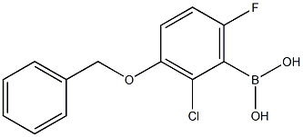 2-Chloro-3-benzyloxy-6-fluorophenylboronic acid Struktur