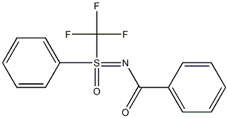 N-benzoyl-s-trifluoromethyl-s-phenylsulfoximine Struktur