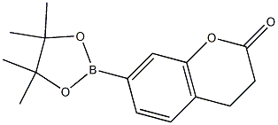 7-(4,4,5,5-tetramethyl-1,3,2-dioxaborolan-2-yl)chroman-2-one Struktur