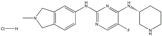 (R)-5-fluoro-N2-(2-methylisoindolin-5-yl)-N4-(piperidin-3-yl)pyrimidine-2,4-diamine hydrochloride