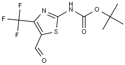tert-butyl (5-formyl-4-(trifluoromethyl)thiazol-2-yl)carbamate Struktur