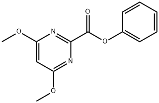 2-Pyrimidinecarboxylic acid, 4,6-dimethoxy-, phenyl ester Struktur